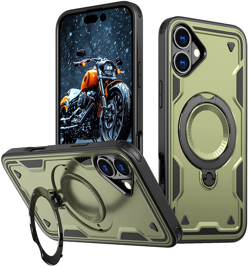 Hurtel Hybrid Armor Trendy MagSafe Apple iPhone 16 – dėklas telefonui žalios spalvos