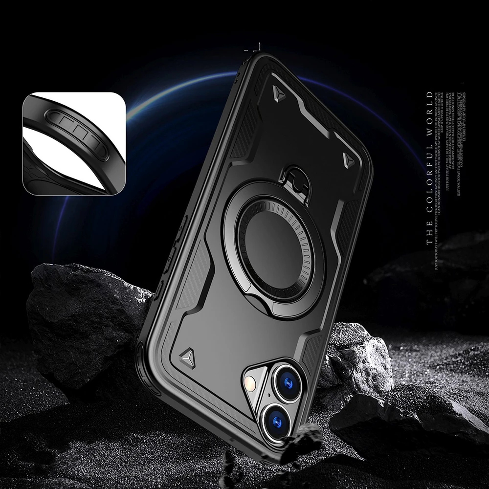 Hurtel Hybrid Armor Trendy MagSafe Apple iPhone 16 – dėklas telefonui juodos spalvos