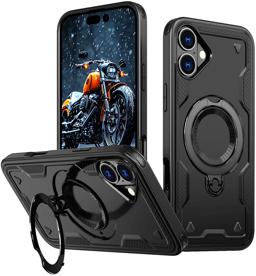 Hurtel Hybrid Armor Trendy MagSafe Apple iPhone 16 – dėklas telefonui juodos spalvos