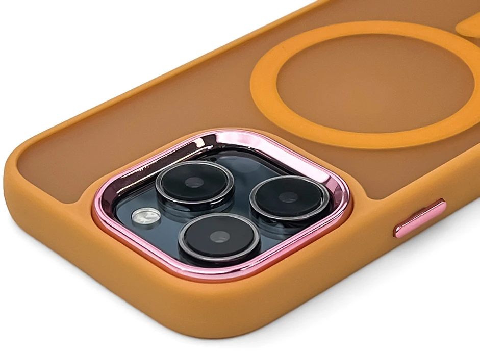 Hurtel Magnetic Collection MagSafe Apple iPhone 16 – dėklas telefonui oranžinės spalvos