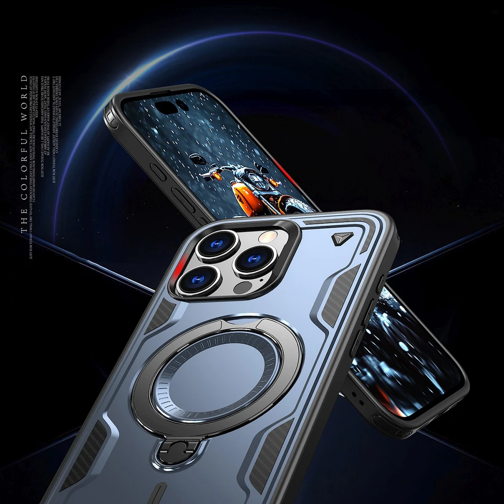 Hurtel Hybrid Armor Trendy MagSafe Apple iPhone 16 Pro – dėklas teleofnui mėlynos spalvos