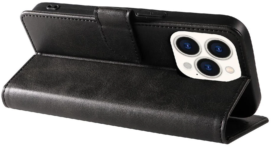 Hurtel Leather Book Apple iPhone 16 Pro – dėklas telefonui juodos spalvos