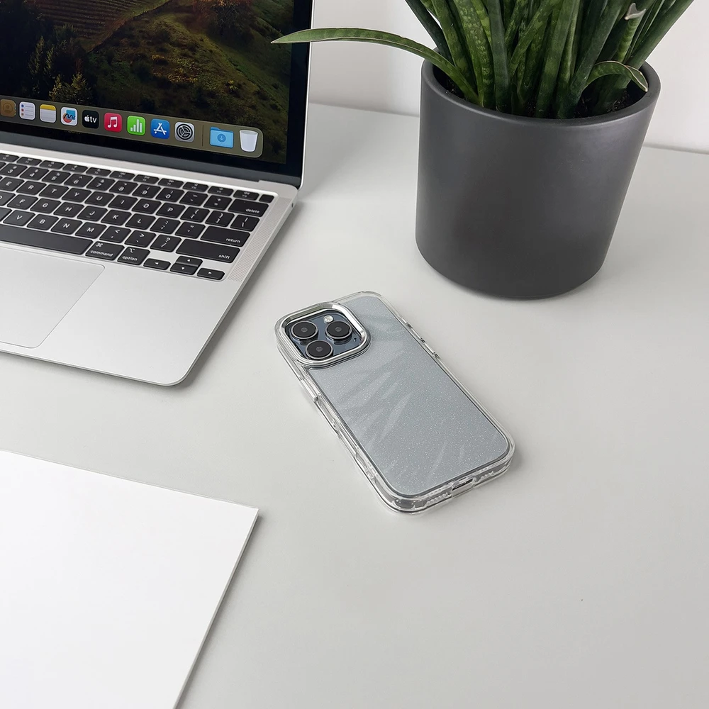 Hurtel Glitter Apple iPhone 16 Pro – dėklas telefonui skaidrus