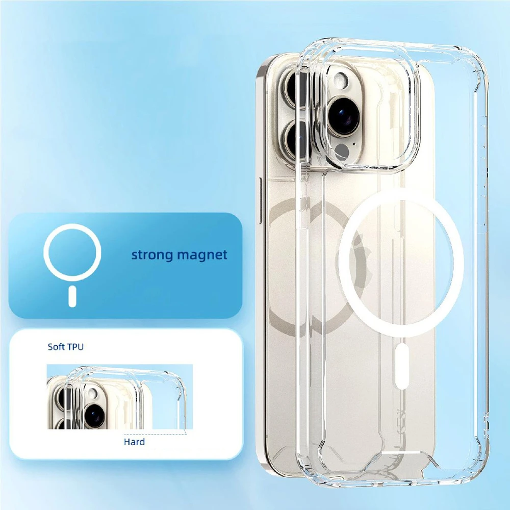 Hurtel Clear Corner MagSafe Apple iPhone 16 Pro – dėklas telefonui skaidrus