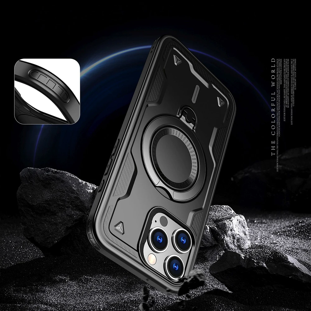 Hurtel Hybrid Armor Trendy MagSafe Apple iPhone 16 Pro Max – dėklas telefonui juodos spalvos
