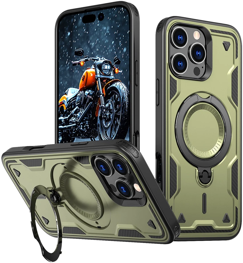 Hurtel Hybrid Armor Trendy MagSafe Apple iPhone 16 Pro – dėklas telefonui žalios spalvos