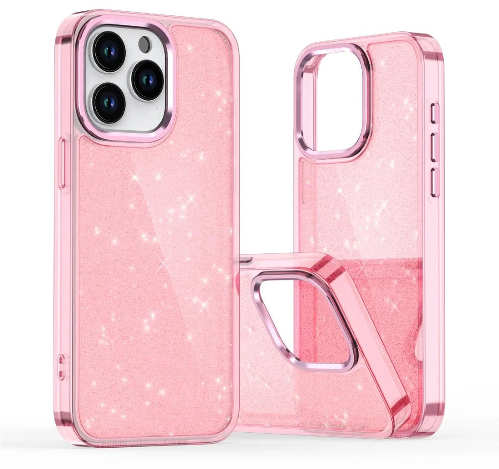 Hurtel Glitter Apple iPhone 16 Pro – dėklas telefonui rožinės spalvos