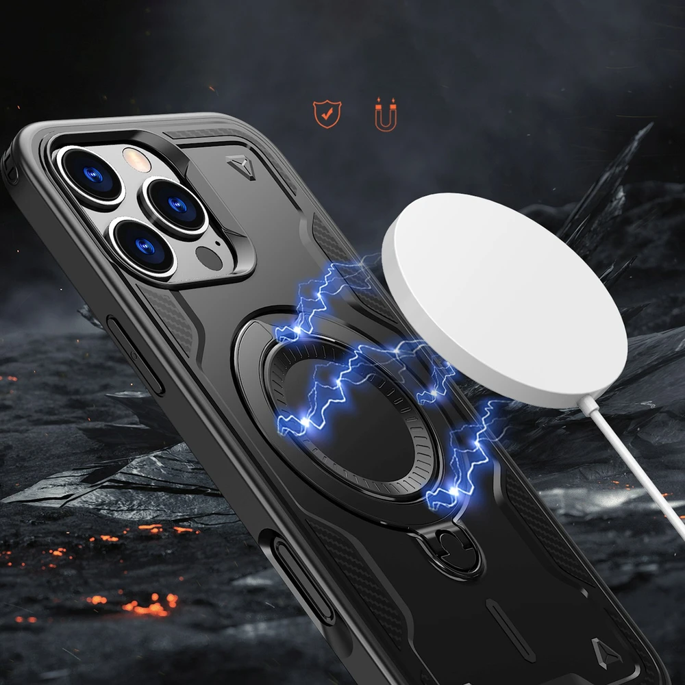 Hurtel Hybrid Armor Trendy MagSafe Apple iPhone 16 Pro Max – dėklas telefonui juodos spalvos