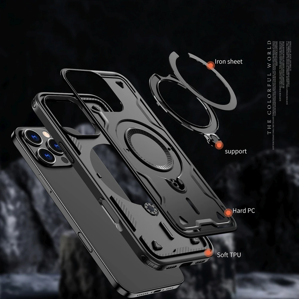 Hurtel Hybrid Armor Trendy MagSafe Apple iPhone 16 Pro – dėklas telefonui juodos spalvos