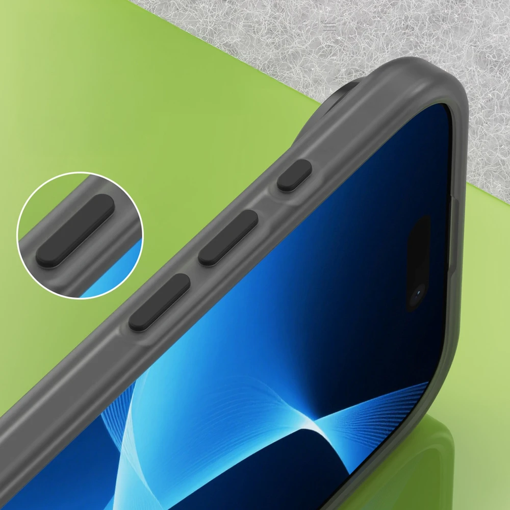 Hurtel Dėklas Magnetic Abrasive skirtas Apple iPhone 17 Air suderinamas su MagSafe – matinės juodos spalvos