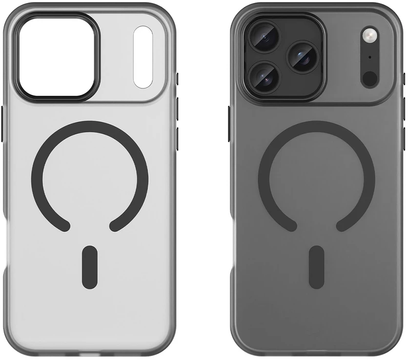Hurtel Dėklas Magnetic Abrasive skirtas Apple iPhone 17 Pro suderinamas su MagSafe – matinės juodos spalvos