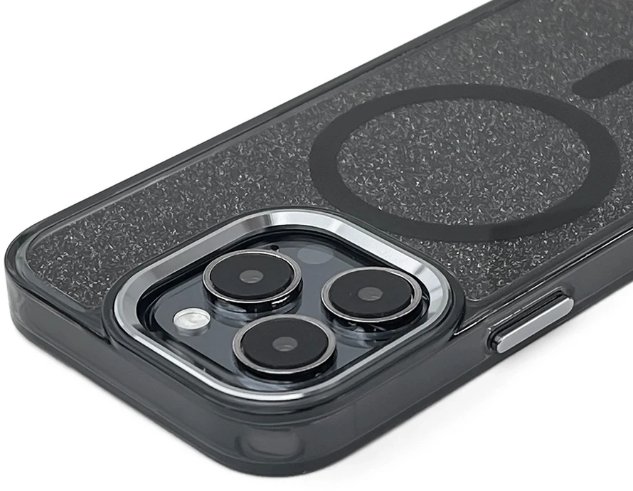 Hurtel Glitter dėklas skirtas Samsung Galaxy S26 Ultra, MagSafe Compatible – juodos spalvos