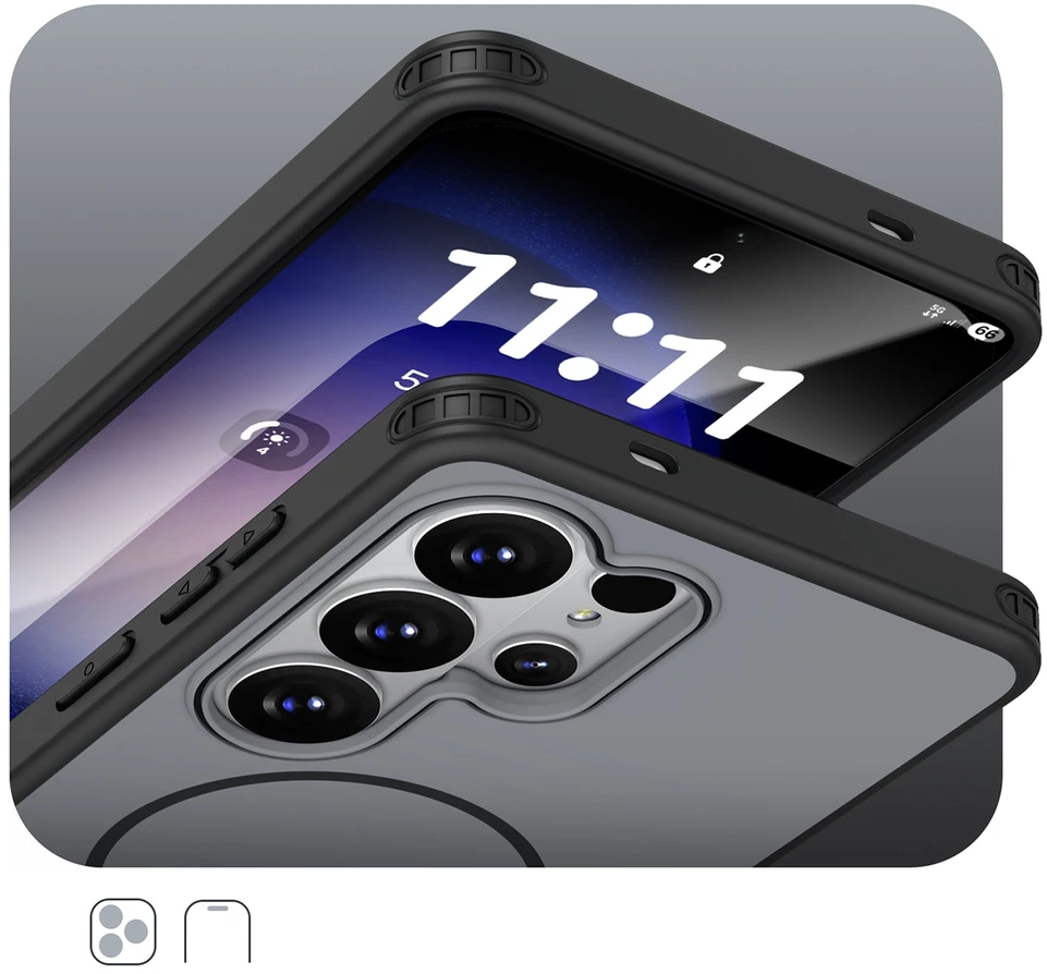 Hurtel Hybrid Armor T dėklas skirtas Samsung Galaxy S26 Ultra – juodos spalvos