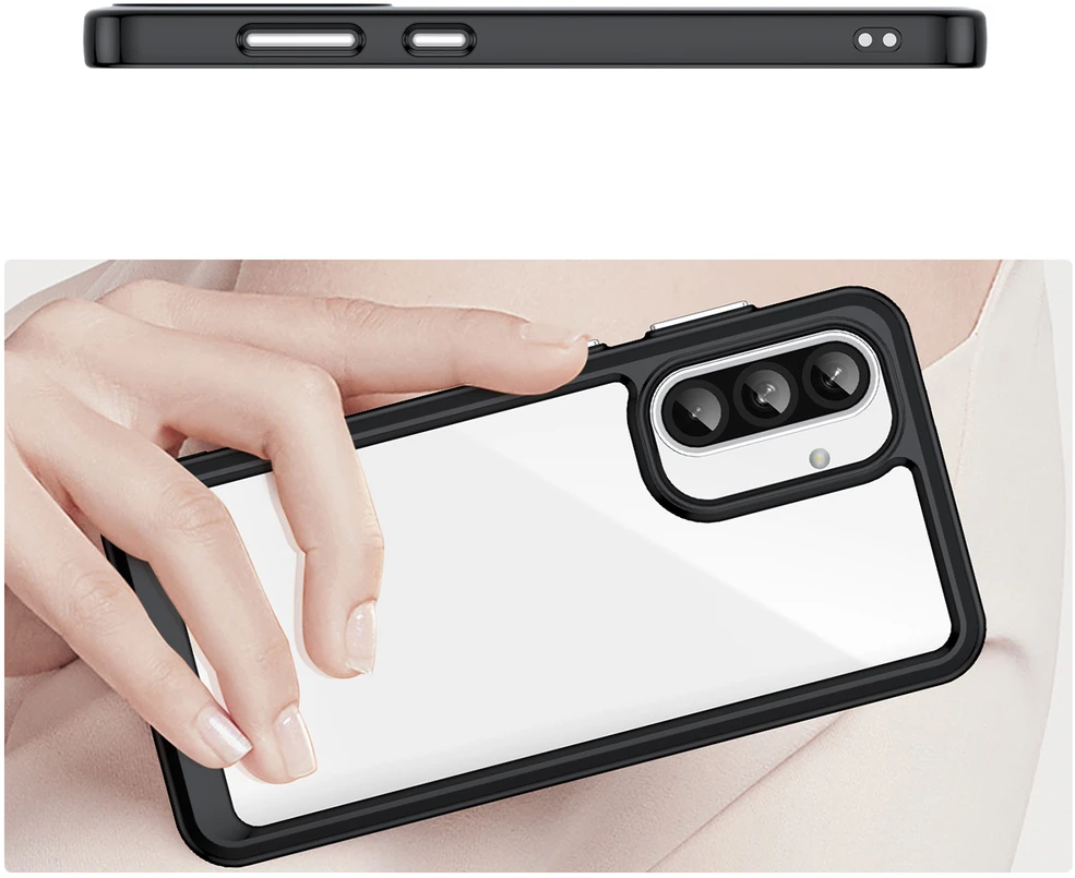 Hurtel Outer Space Samsung Galaxy A26 Cover with Flexible Frame – dėklas telefonui juodos spalvos
