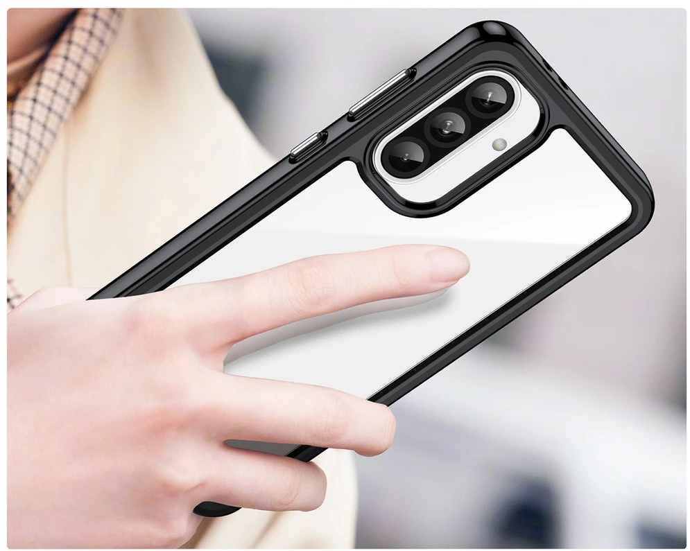 Hurtel Outer Space Samsung Galaxy A26 Cover with Flexible Frame – dėklas telefonui juodos spalvos