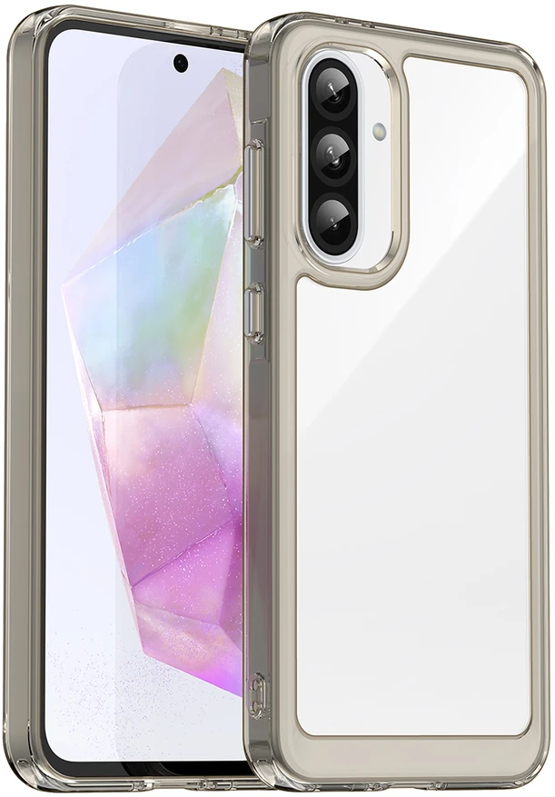 Hurtel Outer Space Samsung Galaxy A26 Cover with Flexible Frame – Semi-dėklas telefonui skaidrus, dėklas telefonui juodos spalvos