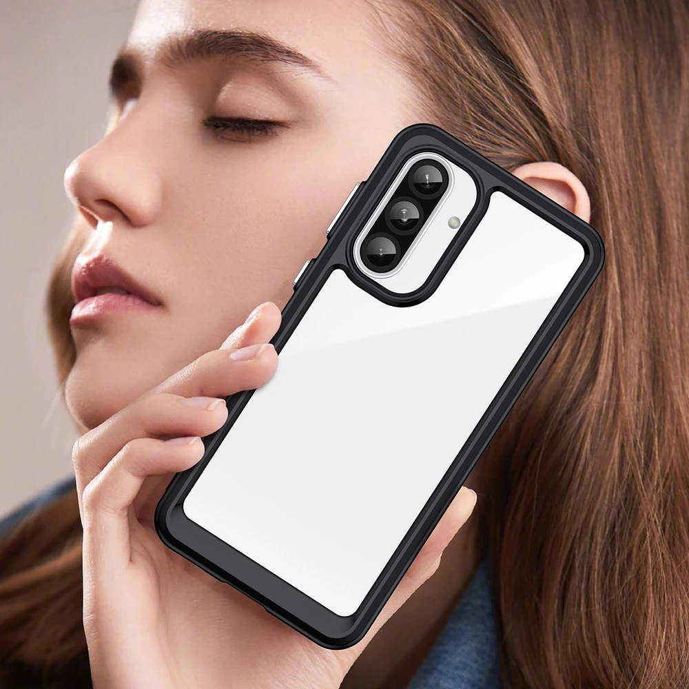 Hurtel Outer Space Samsung Galaxy A26 Cover with Flexible Frame – dėklas telefonui juodos spalvos