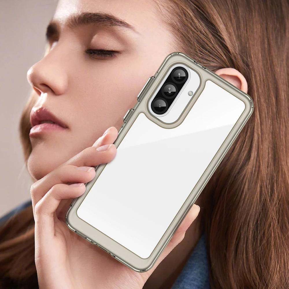 Hurtel Outer Space Samsung Galaxy A26 Cover with Flexible Frame – Semi-dėklas telefonui skaidrus, dėklas telefonui juodos spalvos