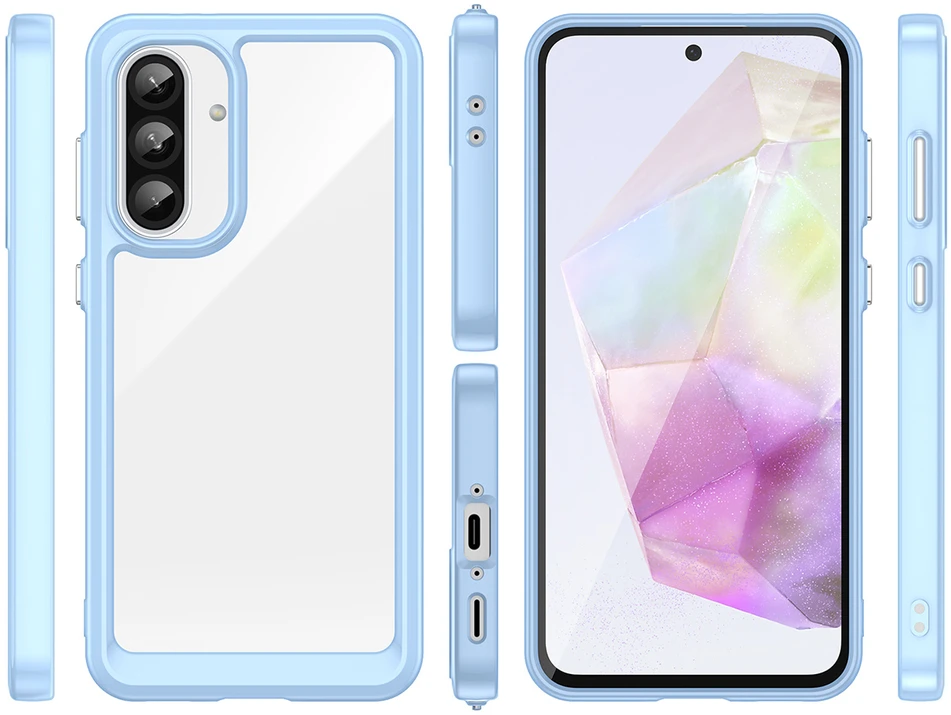 Hurtel Outer Space Samsung Galaxy A26 Cover with Flexible Frame – dėklas telefonui mėlynos spalvos