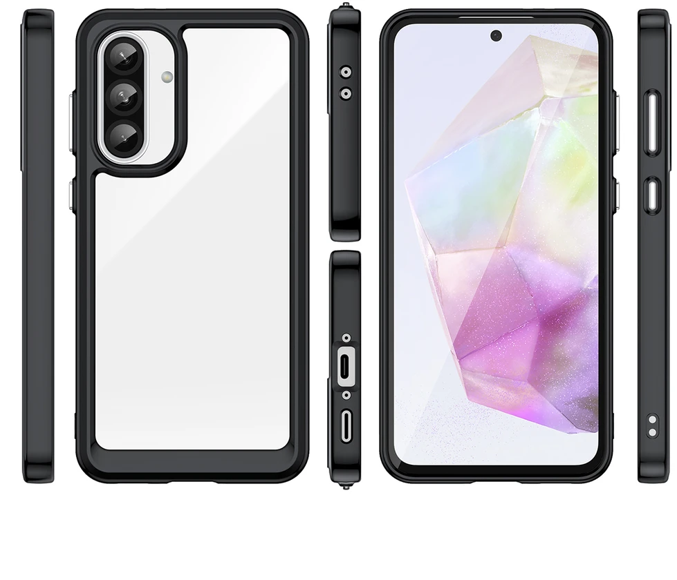 Hurtel Outer Space Samsung Galaxy A26 Cover with Flexible Frame – dėklas telefonui juodos spalvos