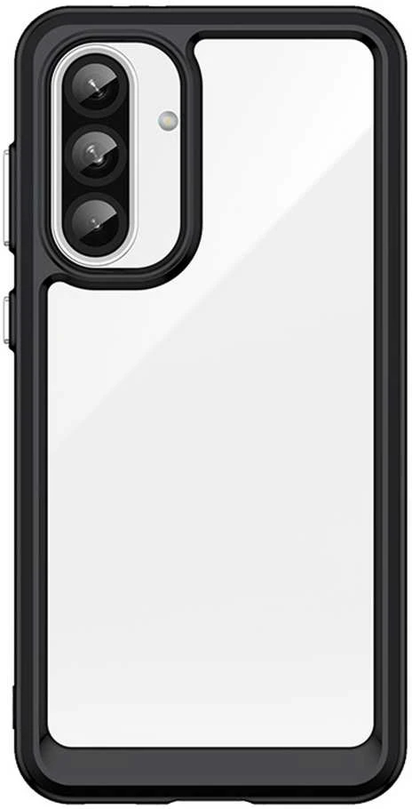 Hurtel Outer Space Samsung Galaxy A36 Cover with Flexible Frame – dėklas telefonui juodos spalvos