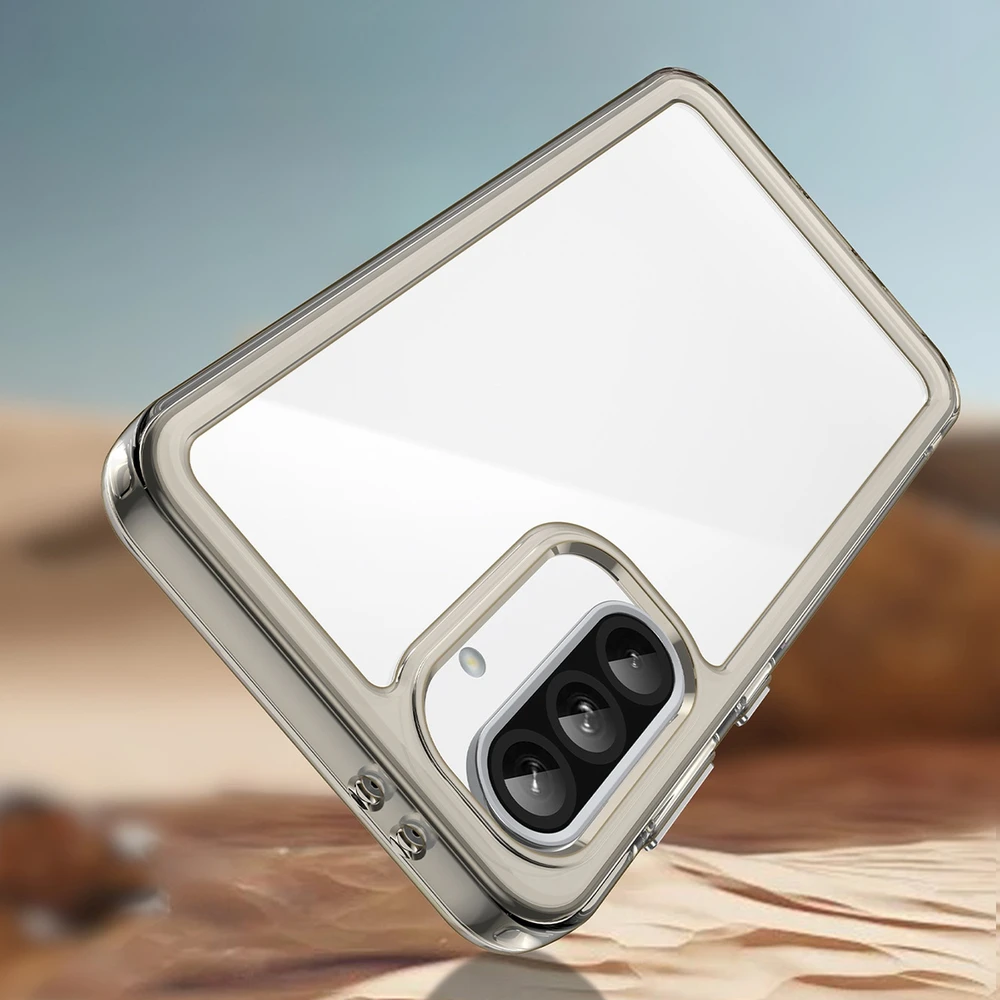 Hurtel Outer Space Samsung Galaxy A26 Cover with Flexible Frame – Semi-dėklas telefonui skaidrus, dėklas telefonui juodos spalvos