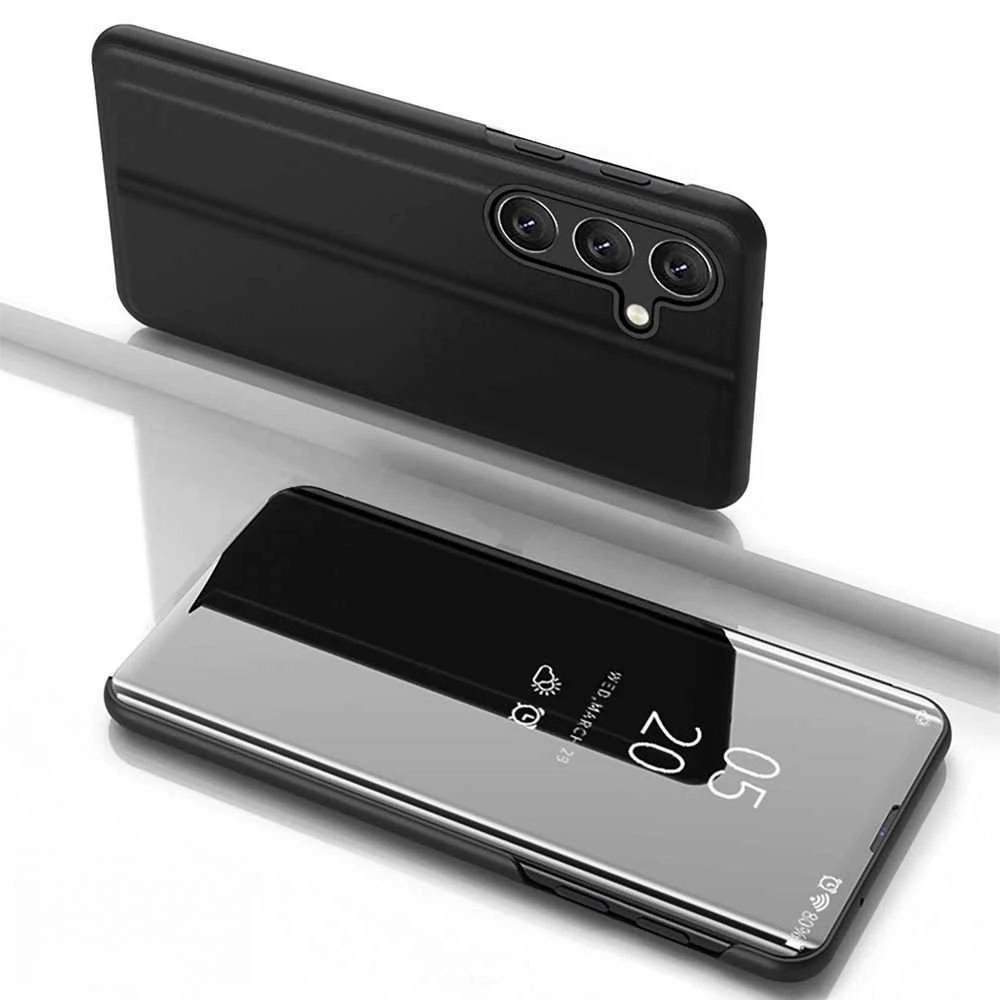 Hurtel Clear View Samsung Galaxy S25 dėklas telefonui juodos spalvos