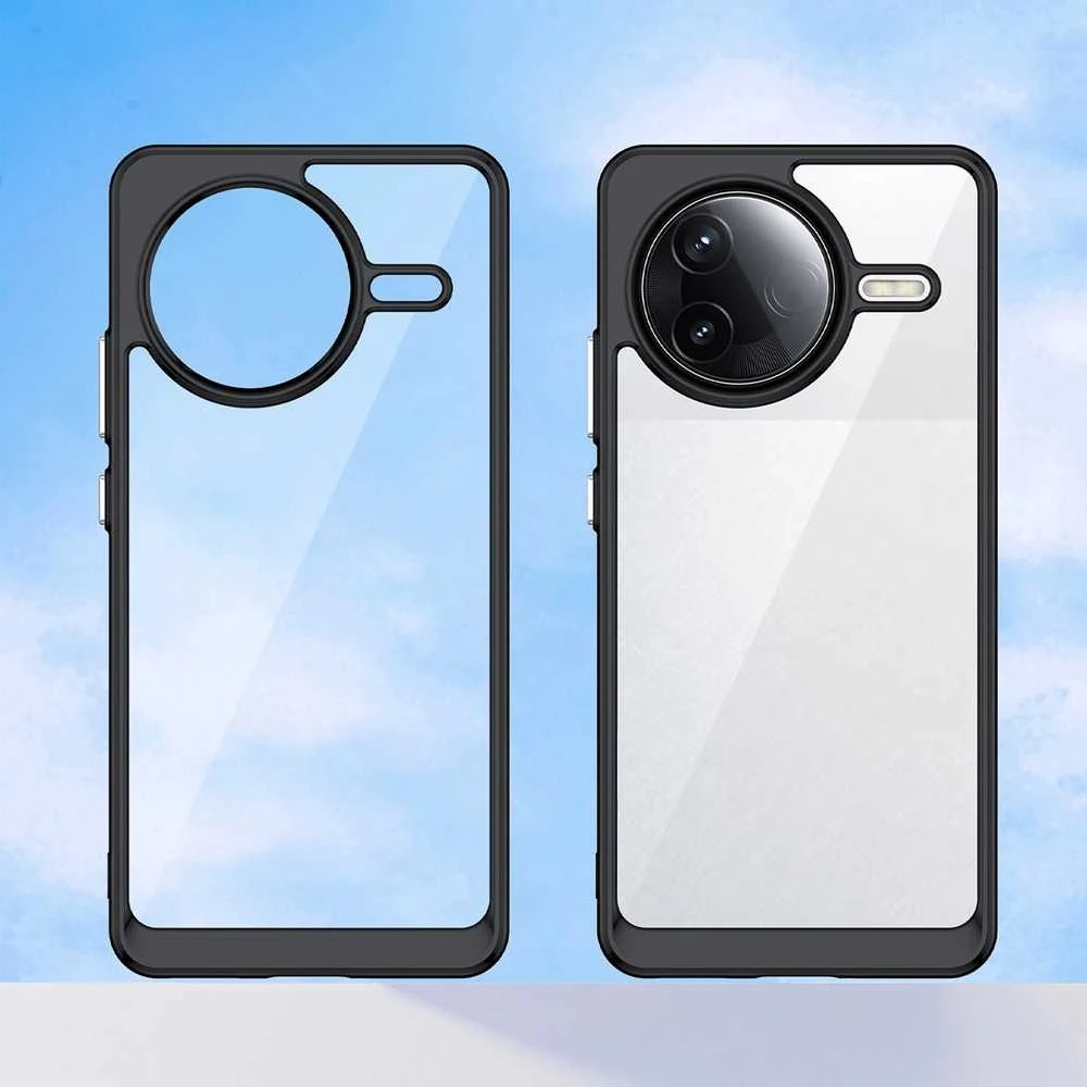 Hurtel Outer Space dėklas su Gel Frame skirtas Xiaomi Poco F7 Ultra – skaidrus