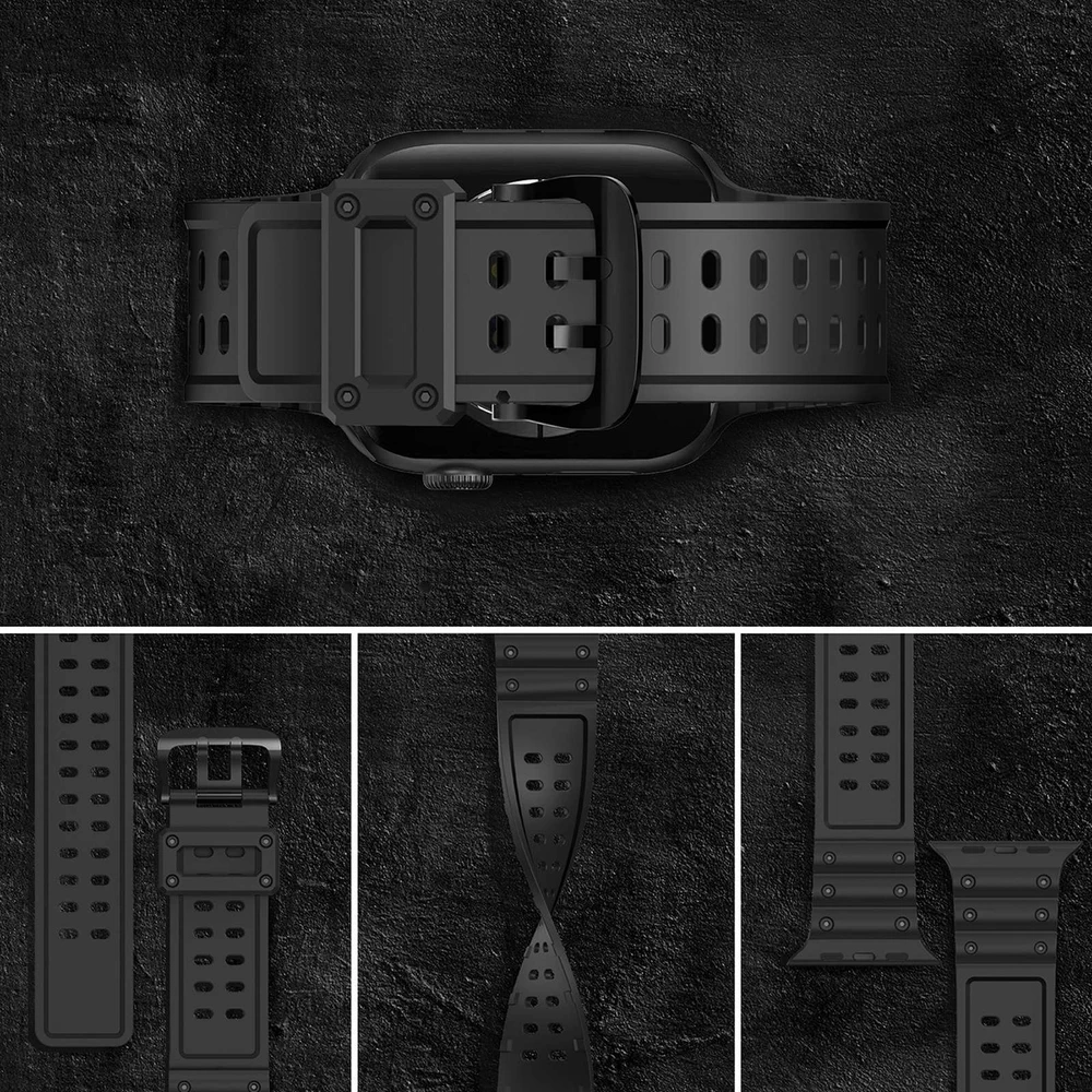 Hurtel Elastinis dirželis Apple Watch 38 / 40 / 41 mm - juodas