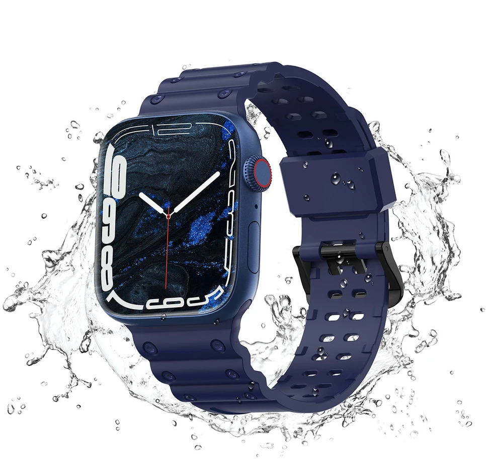 Hurtel Elastinis dirželis Apple Watch 38 / 40 / 41 mm - tamsiai mėlynas