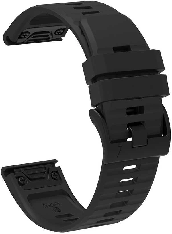 Hurtel Silicone Strap for Garmin Fenix 3 / 5X / 6X / 7X Pro – Juodas