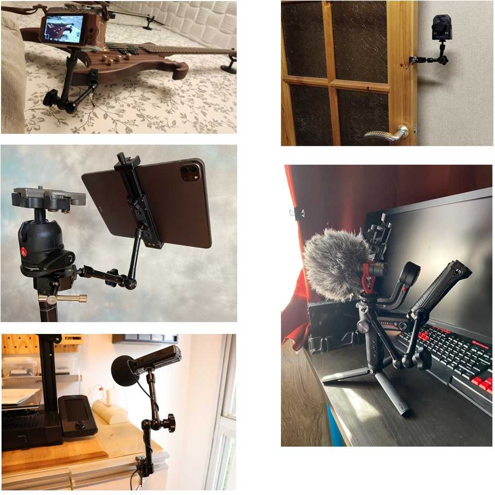 Hurtel Gnybtų laikiklis fotoaparatui, fotoaparatui, mikrofonui