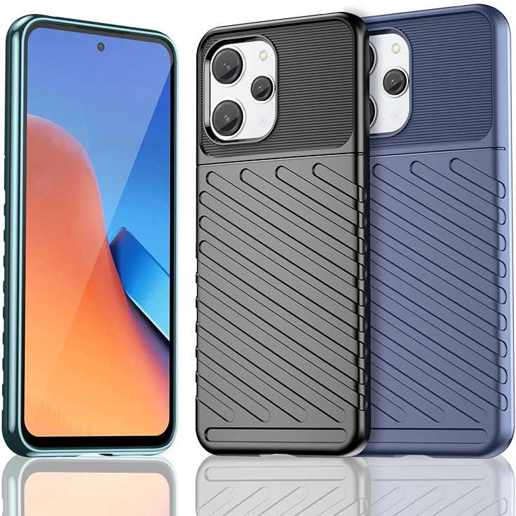 Dėklas Hurtel Armored lankstus dėklo dangtelis Xiaomi Redmi 12 Thunder Case juoda