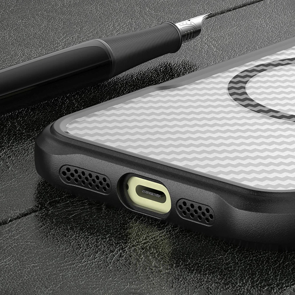 Hurtel Leading Series MagSafe silikoninis Apple iPhone 16 Pro – dėklas telefonui juodos spalvos
