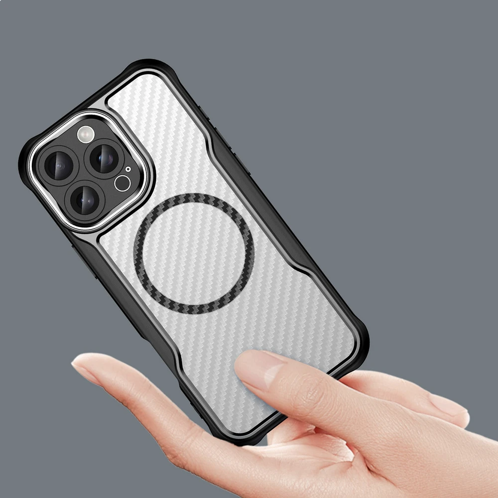 Hurtel Leading Series MagSafe silikoninis Apple iPhone 16 Pro Max – dėklas telefonui juodos spalvos