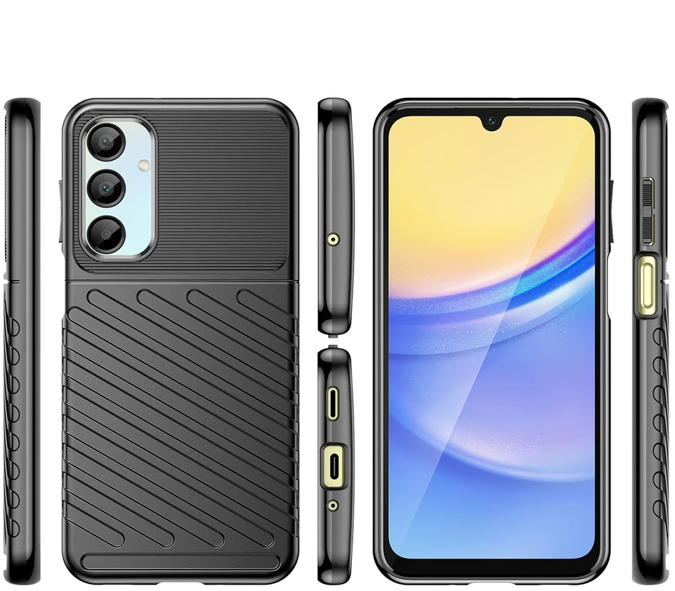 Hurtel Thunder Samsung Galaxy A26 Silicone Armored Cover – dėklas telefonui juodos spalvos