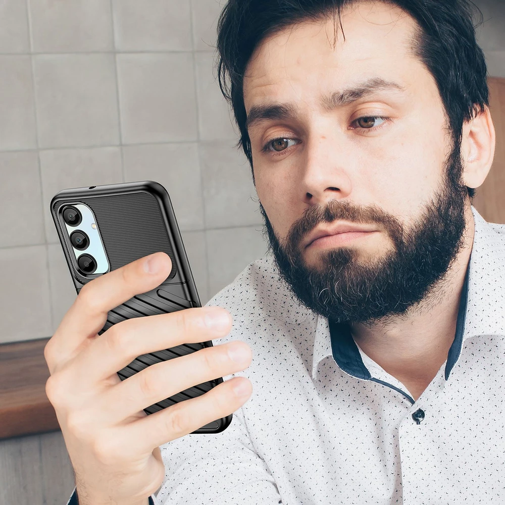 Hurtel Thunder Samsung Galaxy A26 Silicone Armored Cover – dėklas telefonui juodos spalvos