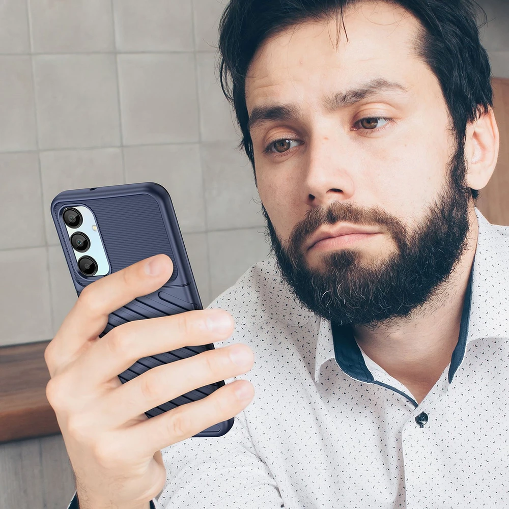 Hurtel Thunder Samsung Galaxy A26 silicone armored cover – dėklas telefonui mėlynos spalvos