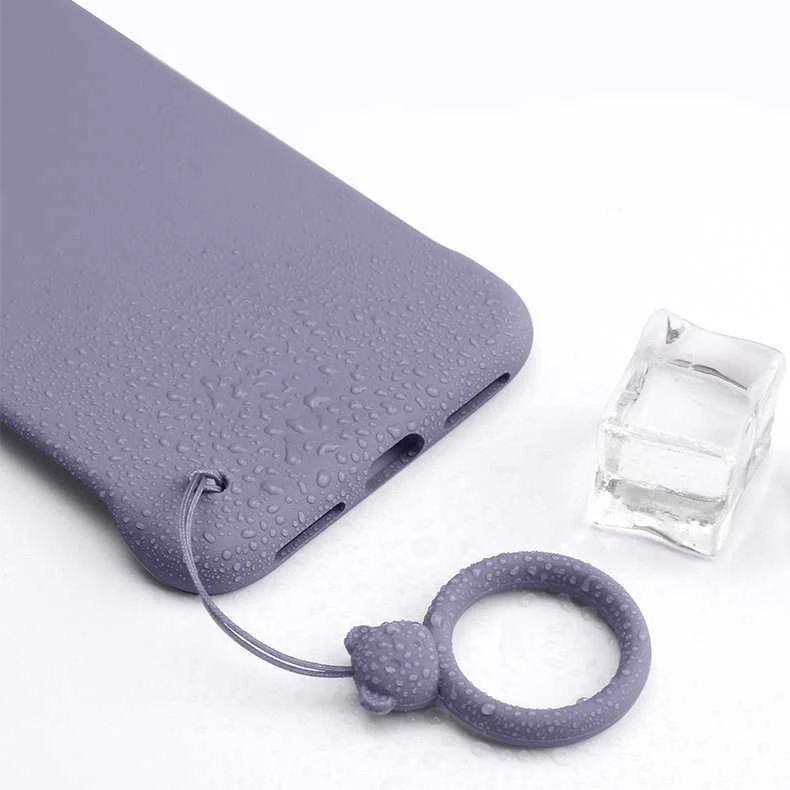 Hurtel SILICONE PHONE LANYARD RING BEAR Raudonas