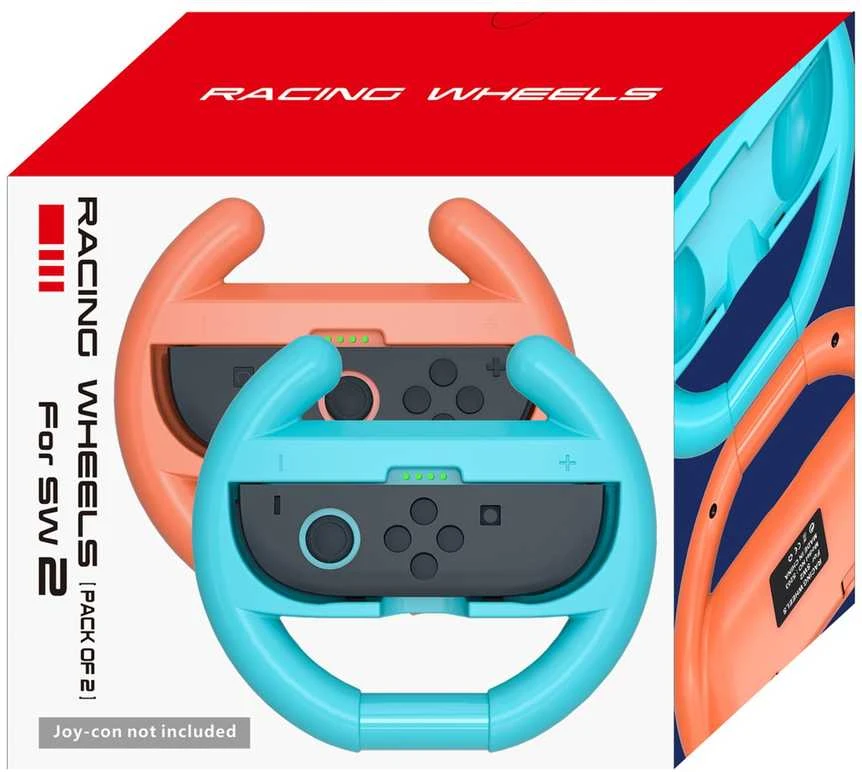 „Hurtel Nintendo Switch 2 Joy-Con“ lenktyninis vairas (2 vnt. pakuotė) – Juodas