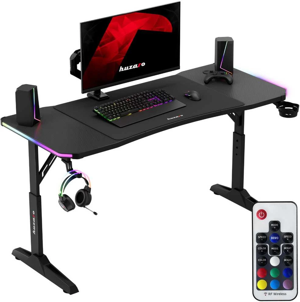 Huzaro Hero 3.6 RGB Juodas gaming desk