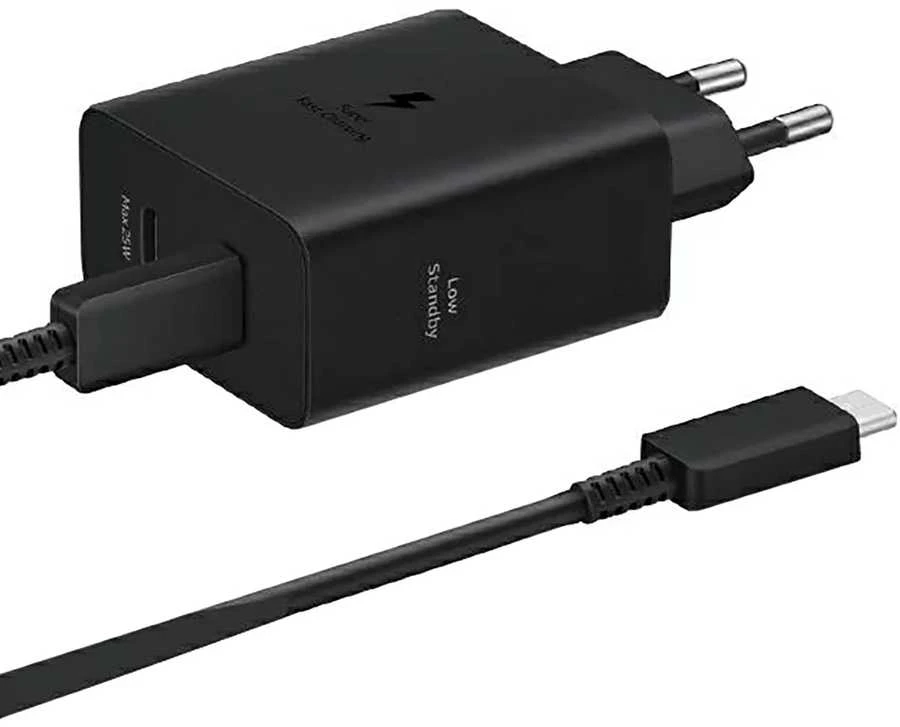 Samsung PD 50W Power Adapteris Duo (w/o cable) Type-Cx1, USBx1 (new) Juodas