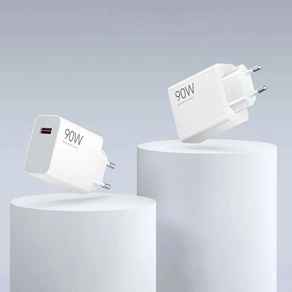 Xiaomi MDY-15-EK USB-A 90W Kelioninis įkroviklis + Data kabelis USB-C 6A baltos spalvos