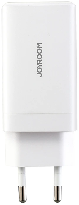 Joyroom JR-TG10 65W GaN 2x USB-C + USB-A sieninis įkroviklis su 65W USB-C - USB-C 1.2m laidu - baltas