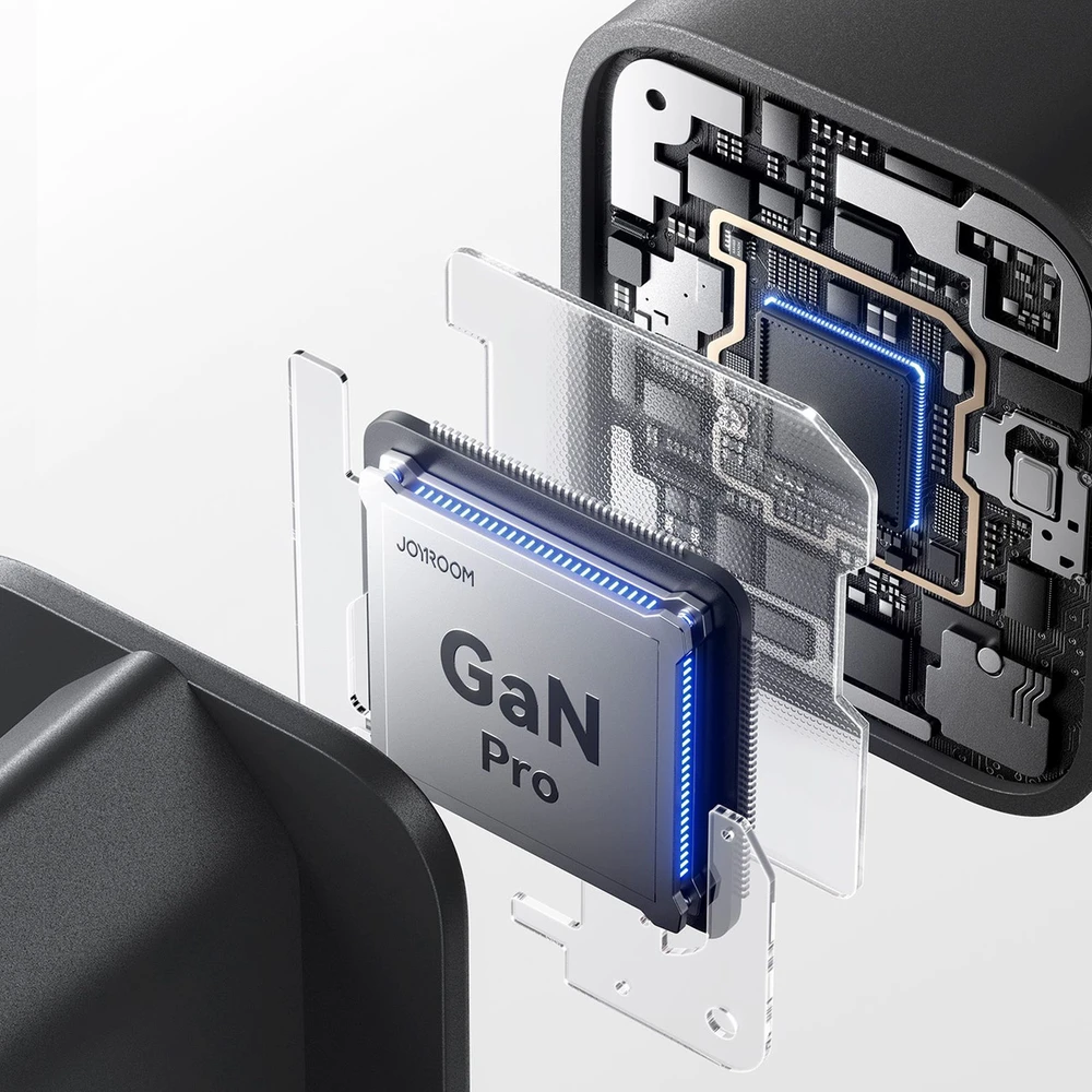 Įkroviklis jungiama į tinklą Joyroom JR-TO1 GaN 45 USB-C Lightning USB-A – juoda