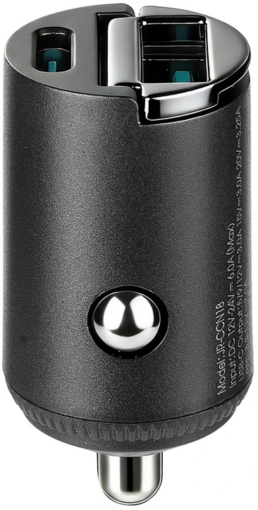 Joyroom JR-CCN18 65W USB-A USB-C Car Charger - Juodas