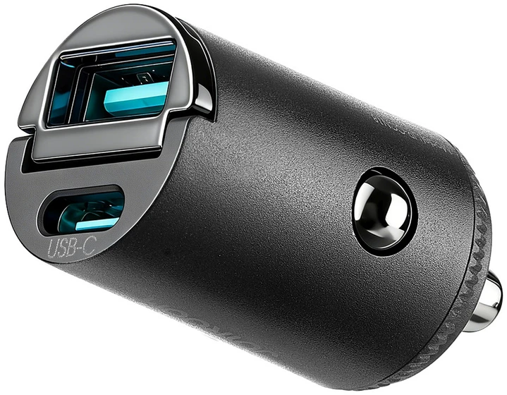 Joyroom JR-CCN18 65W USB-A USB-C Car Charger - Juodas