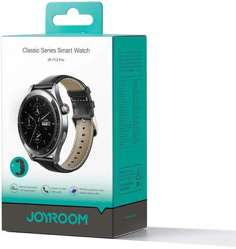 Joyroom Classic Series JR-FC2 Pro išmanusis laikrodis su skambučio atsiliepimo funkcija – pilkos spalvos