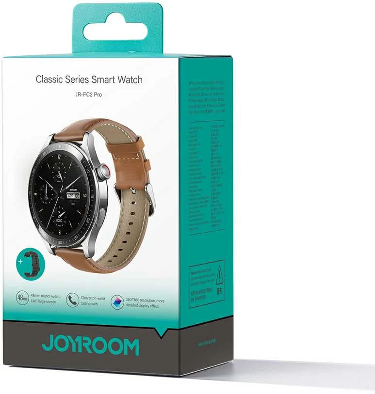 Joyroom Classic Series JR-FC2 Pro išmanusis laikrodis su skambučio atsiliepimo funkcija – sidabrinės spalvos