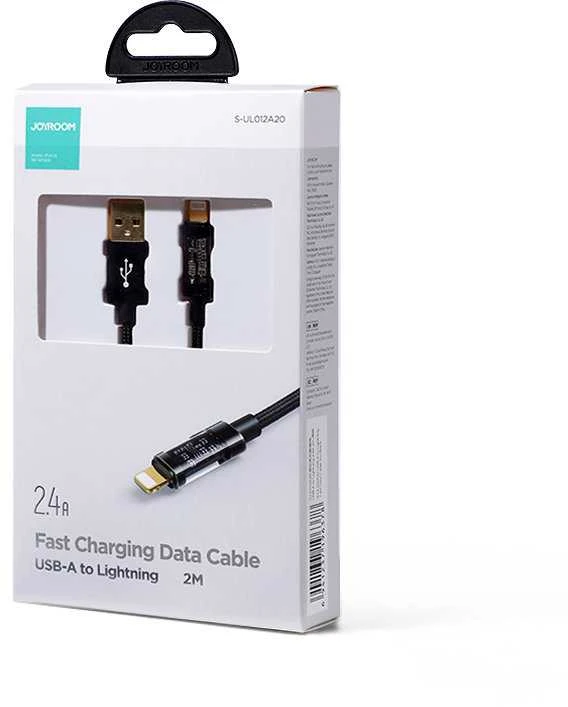 Kabelis prie USB-A / Lightning / 2.4A / 2m Joyroom S-UL012A20 (juodas)